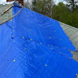 Emergency Roof Tarp Brookfield CT installed by Northland Roofing LLC