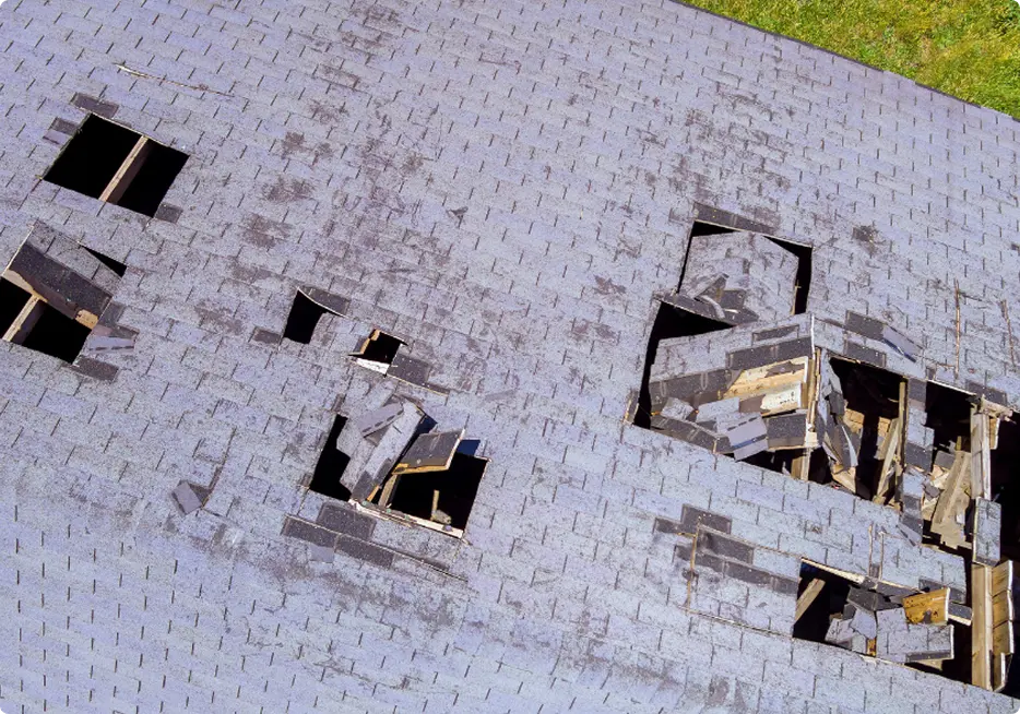 Structural Roof Damage from Impact