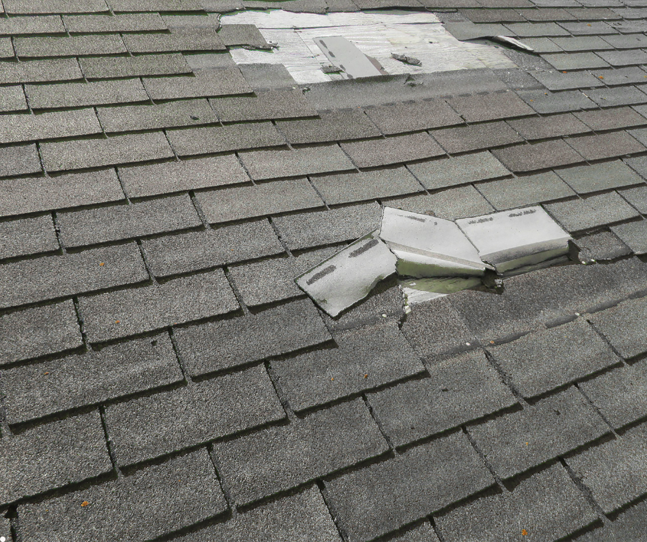 wind damage roof
